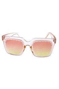 Womens plastic square fashion sunglasses