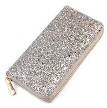 Load image into Gallery viewer, Multi-Colored Glitter zipper wallet
