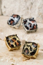 Load image into Gallery viewer, Glitter Leopard Stud Earrings
