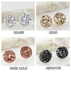 Load image into Gallery viewer, Round Druzy Post Earrings
