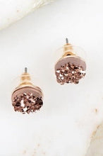 Load image into Gallery viewer, Round Druzy Post Earrings
