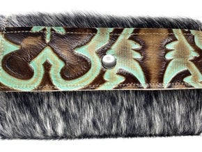 Italian Leather/Cowhide Tri-Fold Wallet
