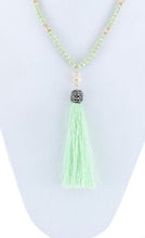 Load image into Gallery viewer, Crystal Beaded Necklace with Tassel
