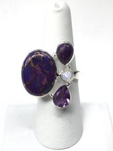 Load image into Gallery viewer, Purple Copper Turquoise  Ring
