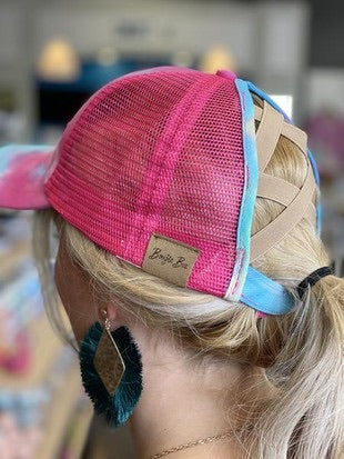 Dirty Bee Criss Cross Ponytail Hat