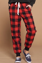Load image into Gallery viewer, ODDI Washed Plaid Print Jogger Pants
