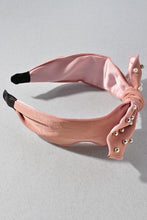 Load image into Gallery viewer, Bow Pearl Studded Headband
