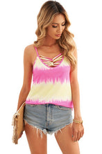Load image into Gallery viewer, Rose Tie Dye Criss-Cross Camisole
