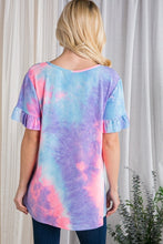 Load image into Gallery viewer, RUFFLED TIE DYE BABYDOLL TOP
