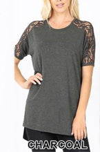 Load image into Gallery viewer, Zenana LUXE RAYON LACE SLEEVE TOP
