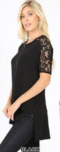 Load image into Gallery viewer, Zenana LUXE RAYON LACE SLEEVE TOP
