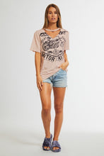 Load image into Gallery viewer, V-Neck Short Sleeve Graphic Tee
