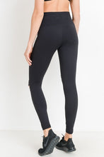 Load image into Gallery viewer, MONA B High Waisted Shredded Knee Laser-Cut Leggings
