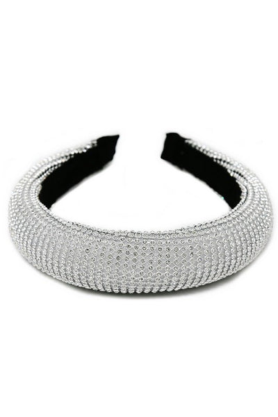 Rhinestone Mesh Padded Headband – Sassy Sapphire Boutique