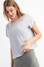 Load image into Gallery viewer, Short Sleeve Open Back Crop Yoga Top
