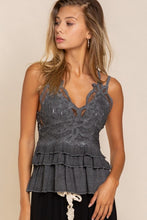Load image into Gallery viewer, LACE PEPLUM CAMI
