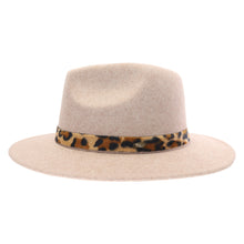 Load image into Gallery viewer, Leopard Trim C.C Panama HAT
