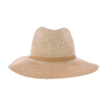 Load image into Gallery viewer, Knit Sequin Adorned C.C Panama Hat

