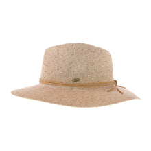 Load image into Gallery viewer, Knit Sequin Adorned C.C Panama Hat
