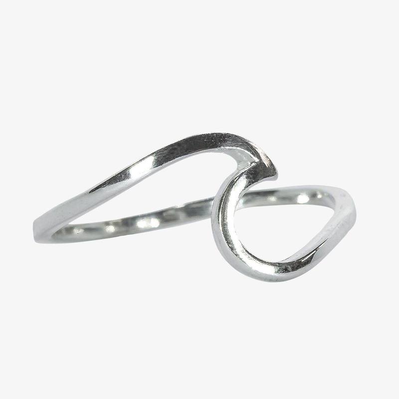 .925 Sterling Silver Puravida Wave Ring