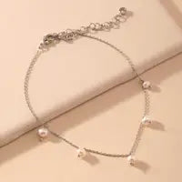 Load image into Gallery viewer, Pearl Charms Anklet
