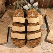 Load image into Gallery viewer, Corkys Natural Woven Leopard Sandal
