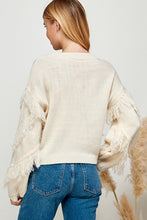 Load image into Gallery viewer, ROPE TEXTURED FRINGE DETAILED SWEATER
