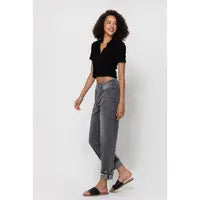 Load image into Gallery viewer, Crisscross waistband boyfriend jeans
