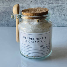 Load image into Gallery viewer, Bath Salt Peppermint + Eucalyptus
