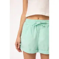 Load image into Gallery viewer, MINT CORDUROY SHORTS
