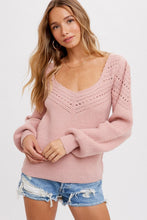 Load image into Gallery viewer, SQUARE NECK KNIT SWEATER
