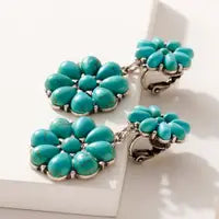 Load image into Gallery viewer, Western Stones Dangling Clip-On Earrings
