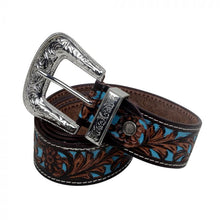 Load image into Gallery viewer, Myra Turquoise Leather Belt
