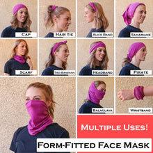 Load image into Gallery viewer, 11-in-1 Multi Use Face Mask Rainbow Tie Dye
