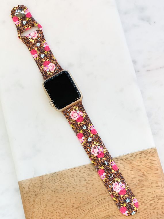 Leopard Silicone Smart Watch Band