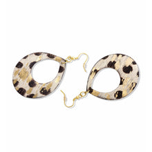 Load image into Gallery viewer, Genuine leather leopard earrings
