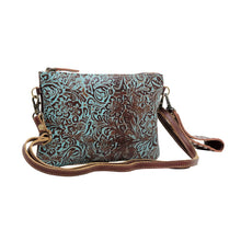 Load image into Gallery viewer, FLORAL BERYL LEATHER &amp; HAIRON BAG
